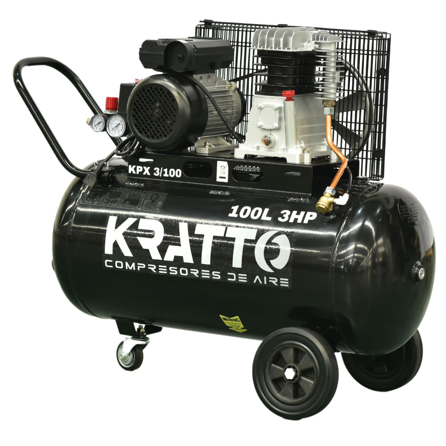 Compresor de Aire 3HP 100Litros - KPX 3/100 KRATTO